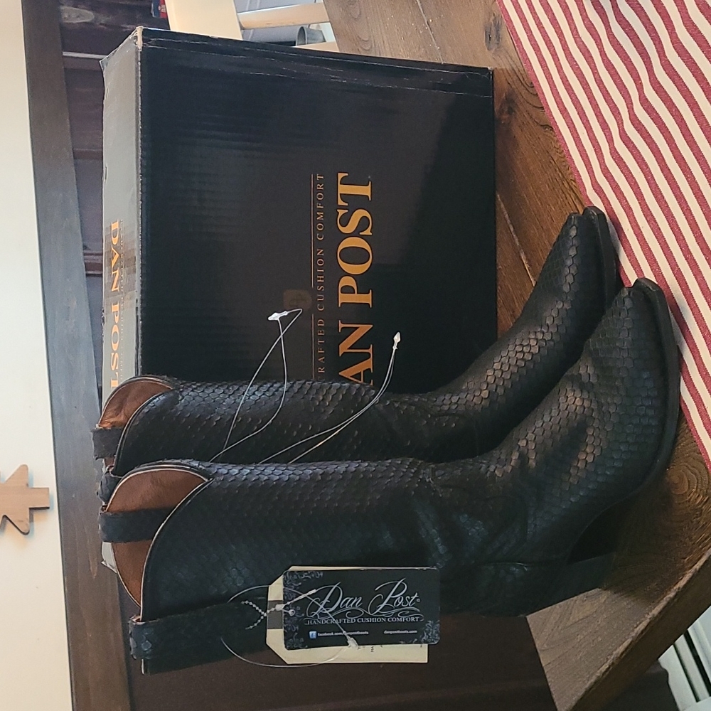 Dan Post Black Western Boots- size 9.5